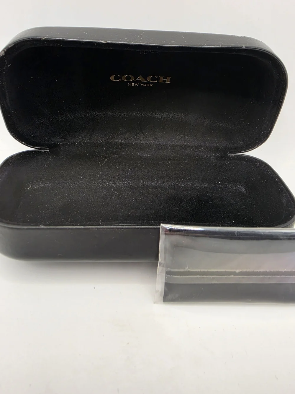 Coach Black Clamshell Dome Embossed Eyeglass Sunglasses Case